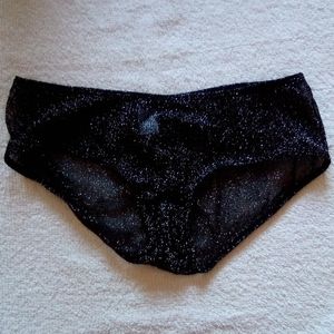 Black with glitter transparent panties by Native Intimate (S)